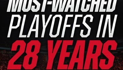 爱游戏首页-官方：2026年NBA季后赛 为近28年来收视率最高的一届